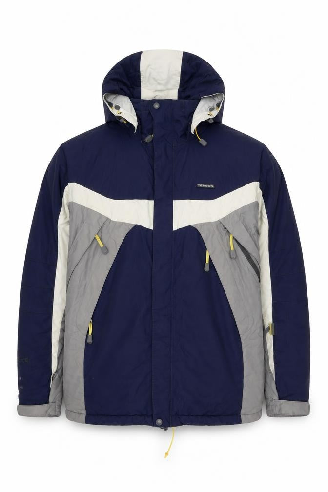 Tenson Men’s Blue Waterproof Hooded Parka Jacket Size S