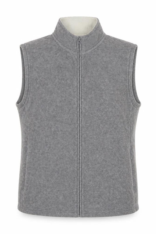 Isle Essentials Men's Grey Fleece Waistcoat XL Full Zip Bodywarmer