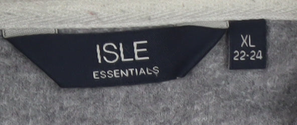 Isle Essentials Men's Grey Fleece Waistcoat XL Full Zip Bodywarmer