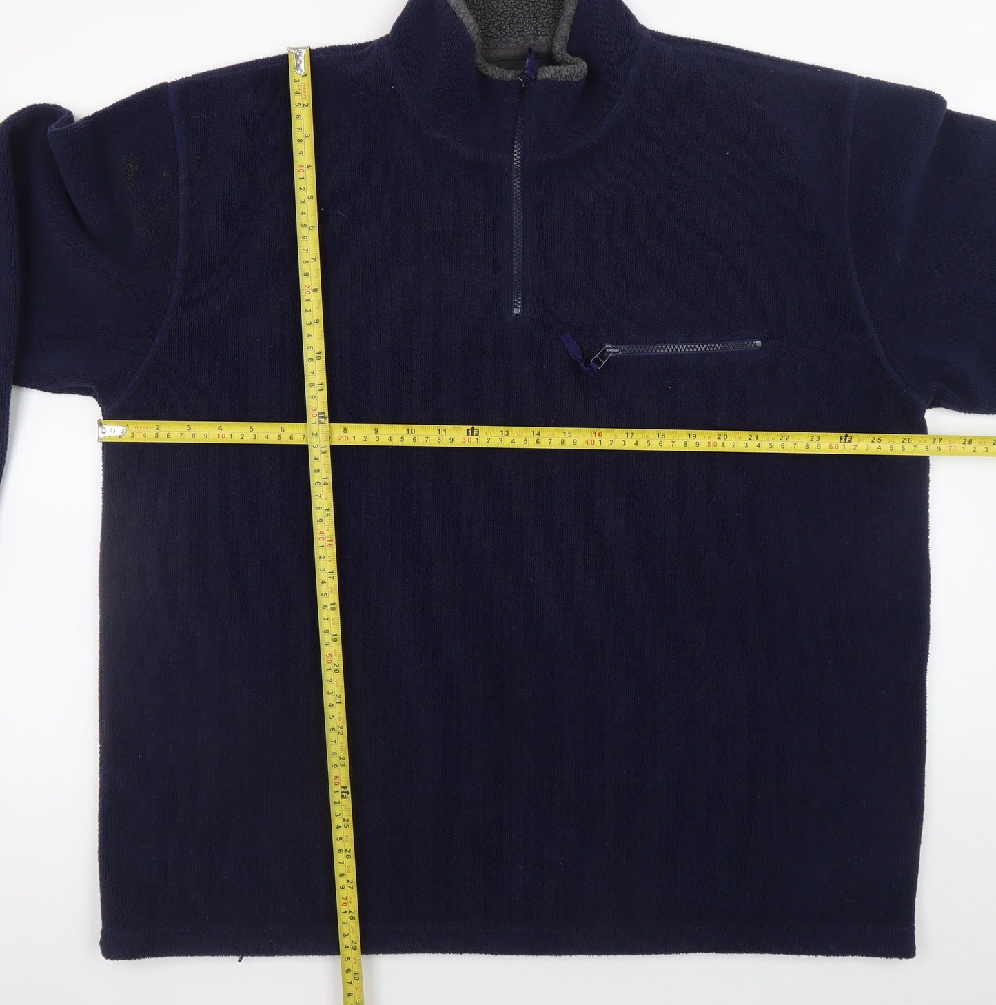 Next Men’s Blue Fleece 1/4 Zip Pullover Sweatshirt XL