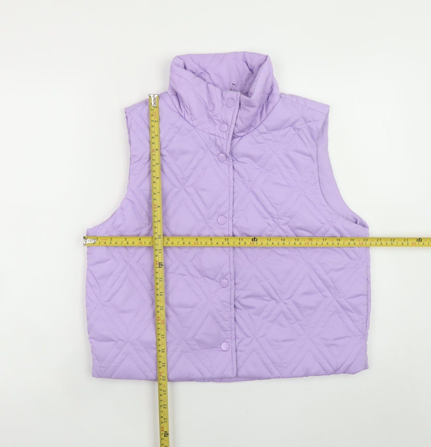 Primark Cares Women's Purple Quilted Waistcoat Size S Lightweight Gilet