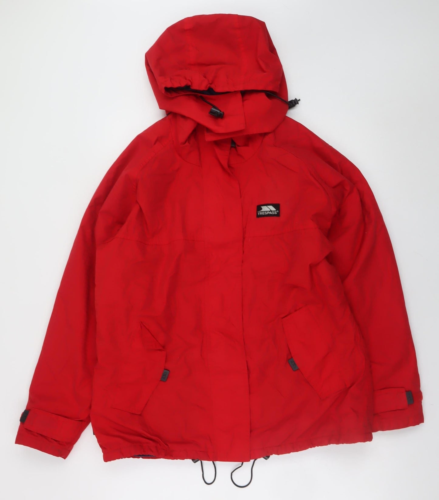 Trespass Women's Red Breathable Windproof Hooded Jacket Size 14/16