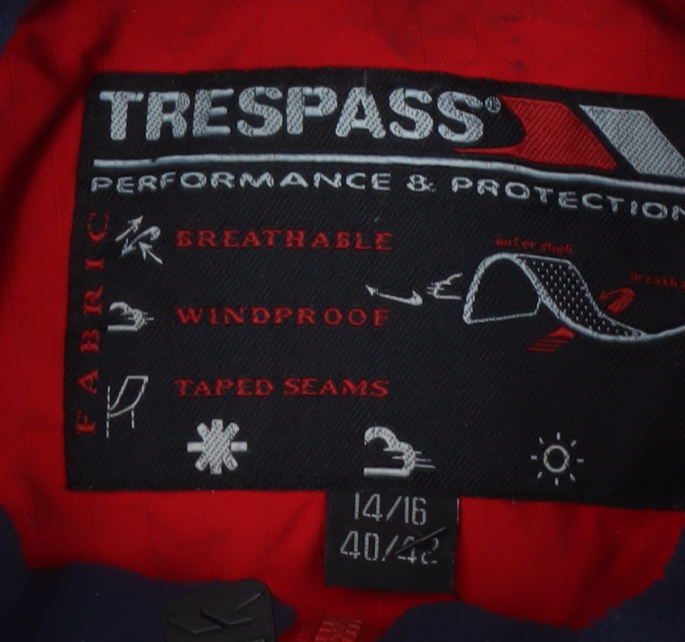 Trespass Women's Red Breathable Windproof Hooded Jacket Size 14/16