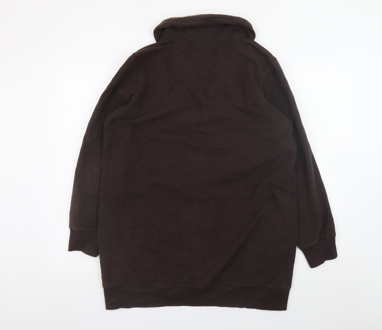 Lands' End Women's Brown Mid-Length Knit Coatigan Size M