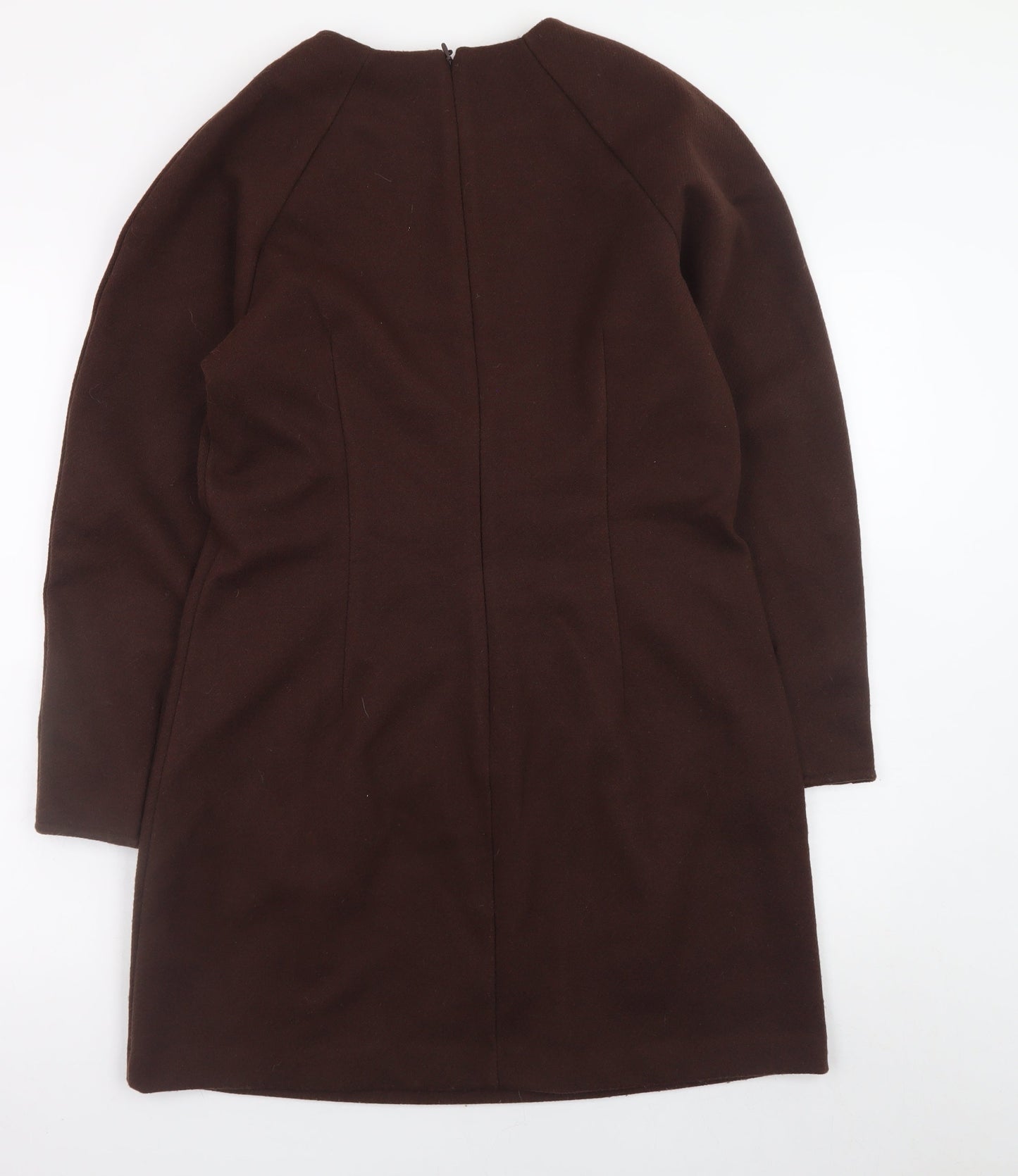 Marks and Spencer Women’s Brown Shift Dress Size 14 Long Sleeve