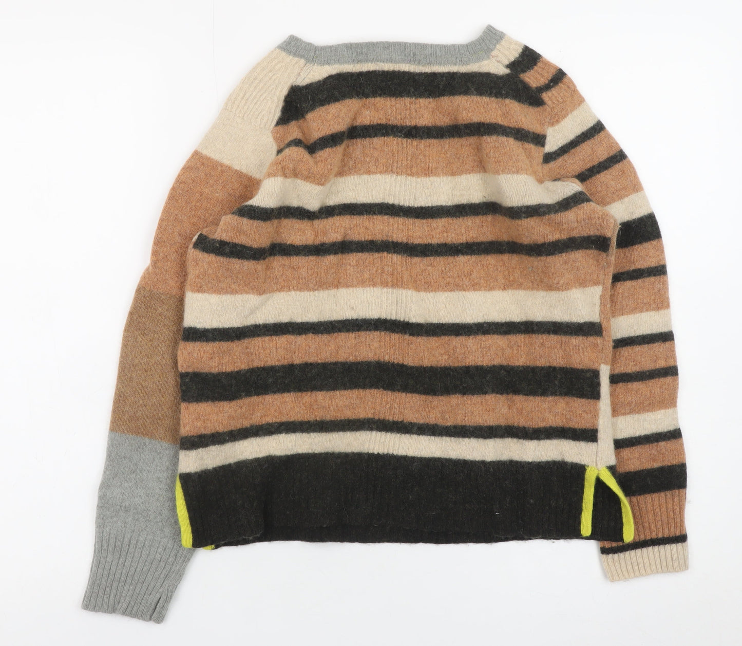 White Stuff Women's Multicoloured Wool Knit Jumper UK 10