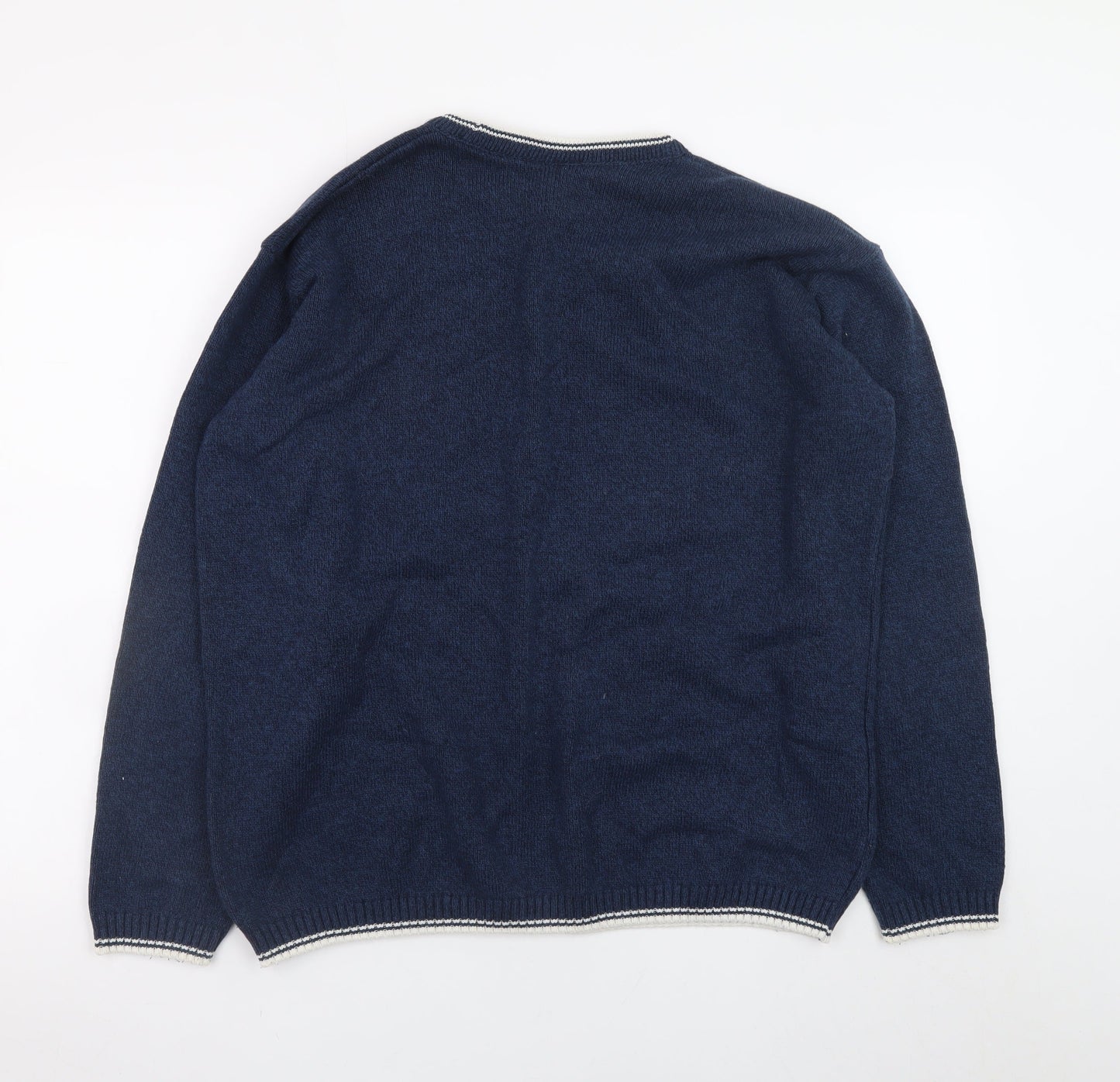 Burton Menswear Blue Crew Neck Knit Jumper XL Men’s Pullover