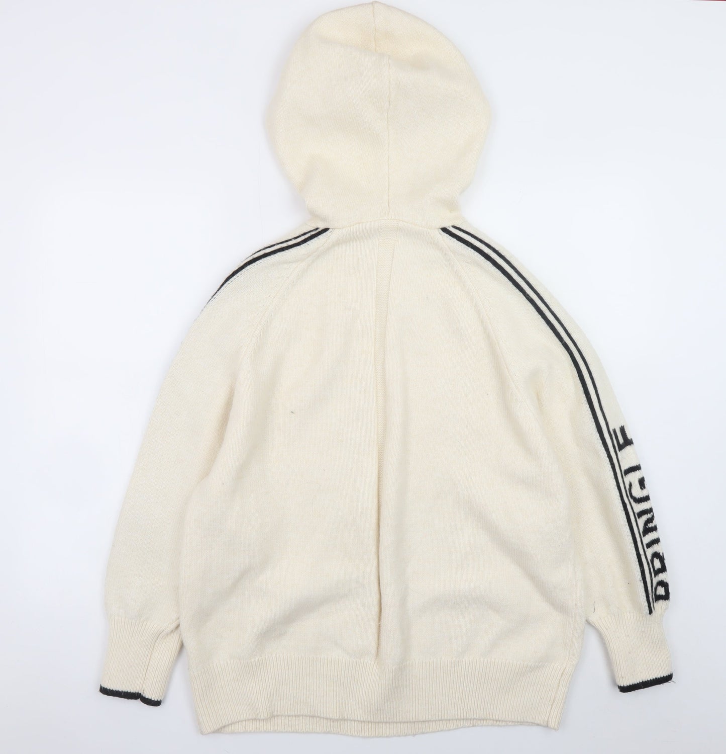 Pringle of Scotland x H&M Men's Ivory Hooded Pullover Jumper Size S