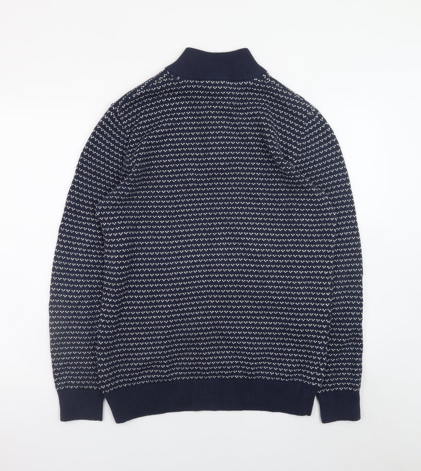 Crew Clothing Company Men's Blue Cotton Henley Jumper M