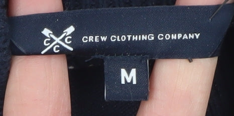 Crew Clothing Company Men's Blue Cotton Henley Jumper M