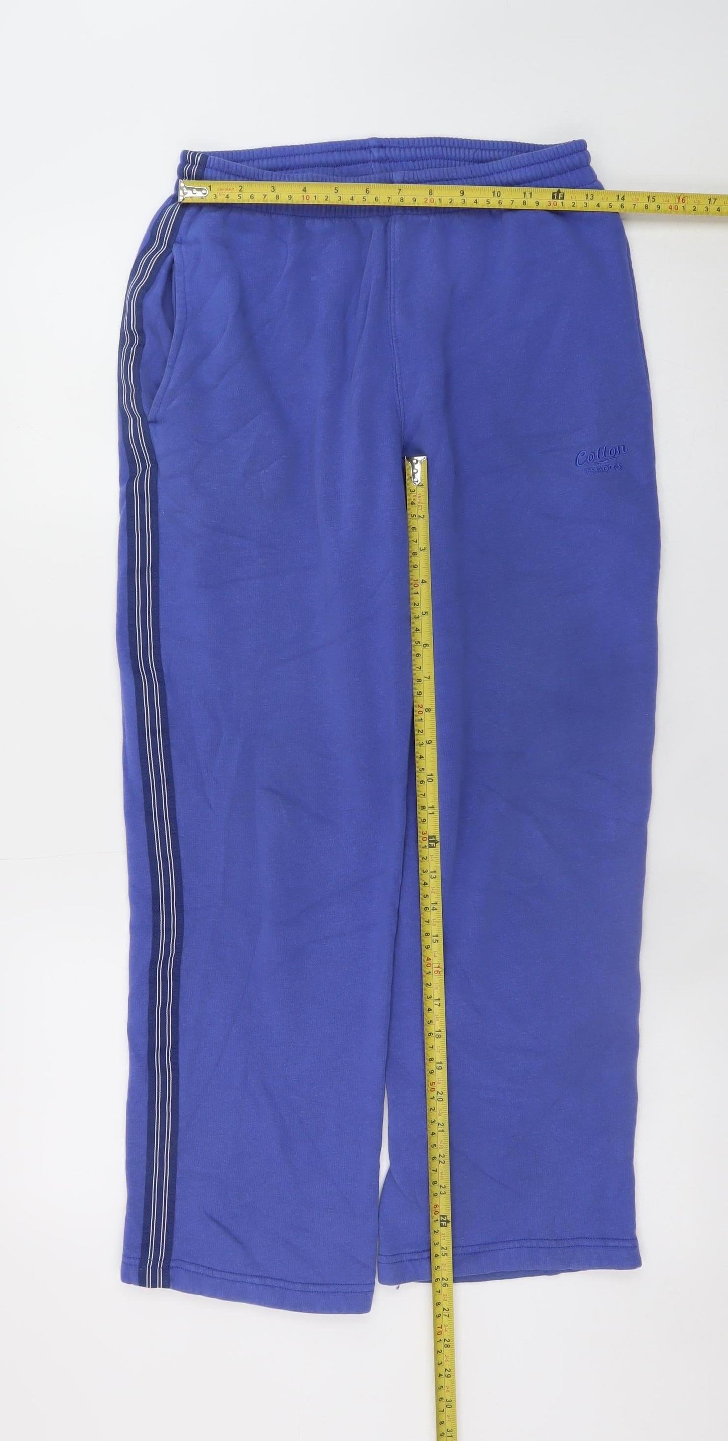 Cotton Traders Men's Blue Sweatpants Small Relaxed Fit Joggers