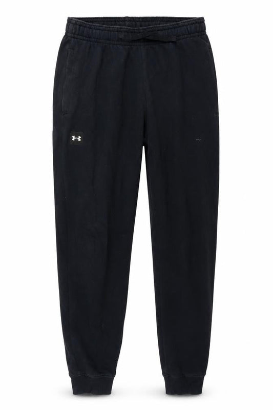 Under Armour Mens Black Jogger Trousers Size M Relaxed Fit