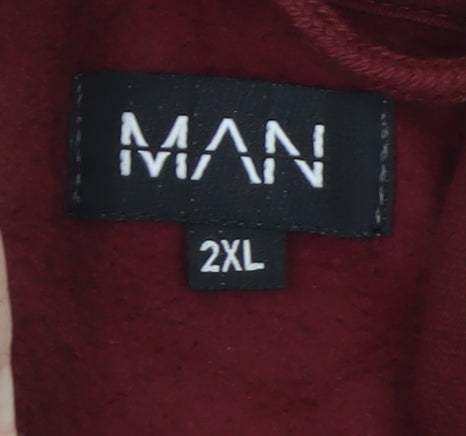 MAN Burgundy Hooded One Piece Men's 2XL Zip Nightwear