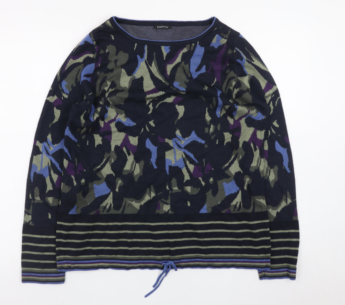 Bianca Women’s Multicoloured Camouflage Knit Jumper Size 14