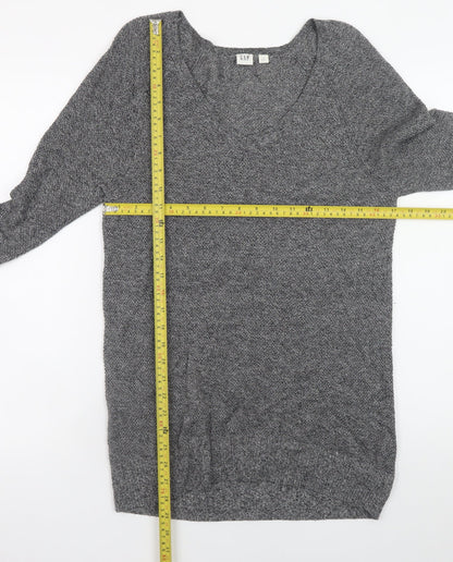 Gap Men's Grey V-Neck Knit Pullover Jumper Size M