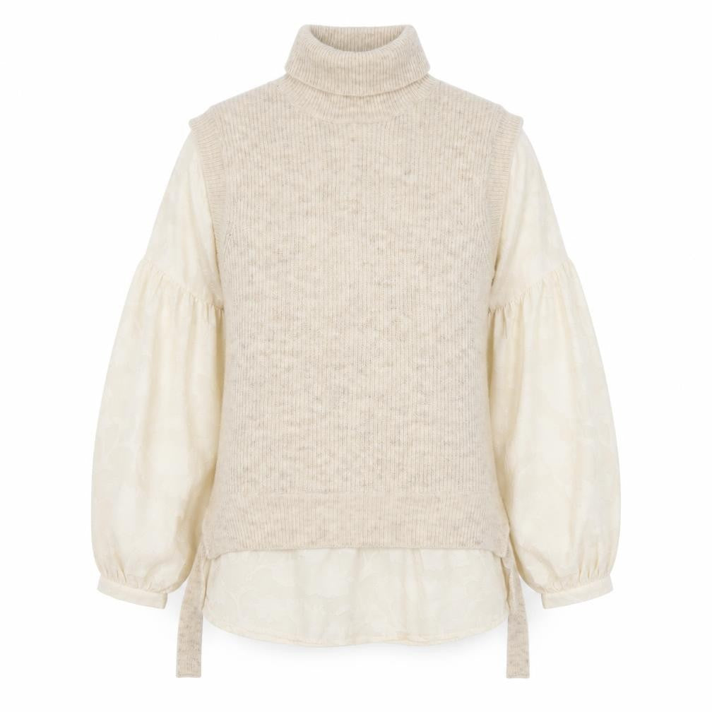 Next Women Beige Roll Neck Knit Jumper Medium