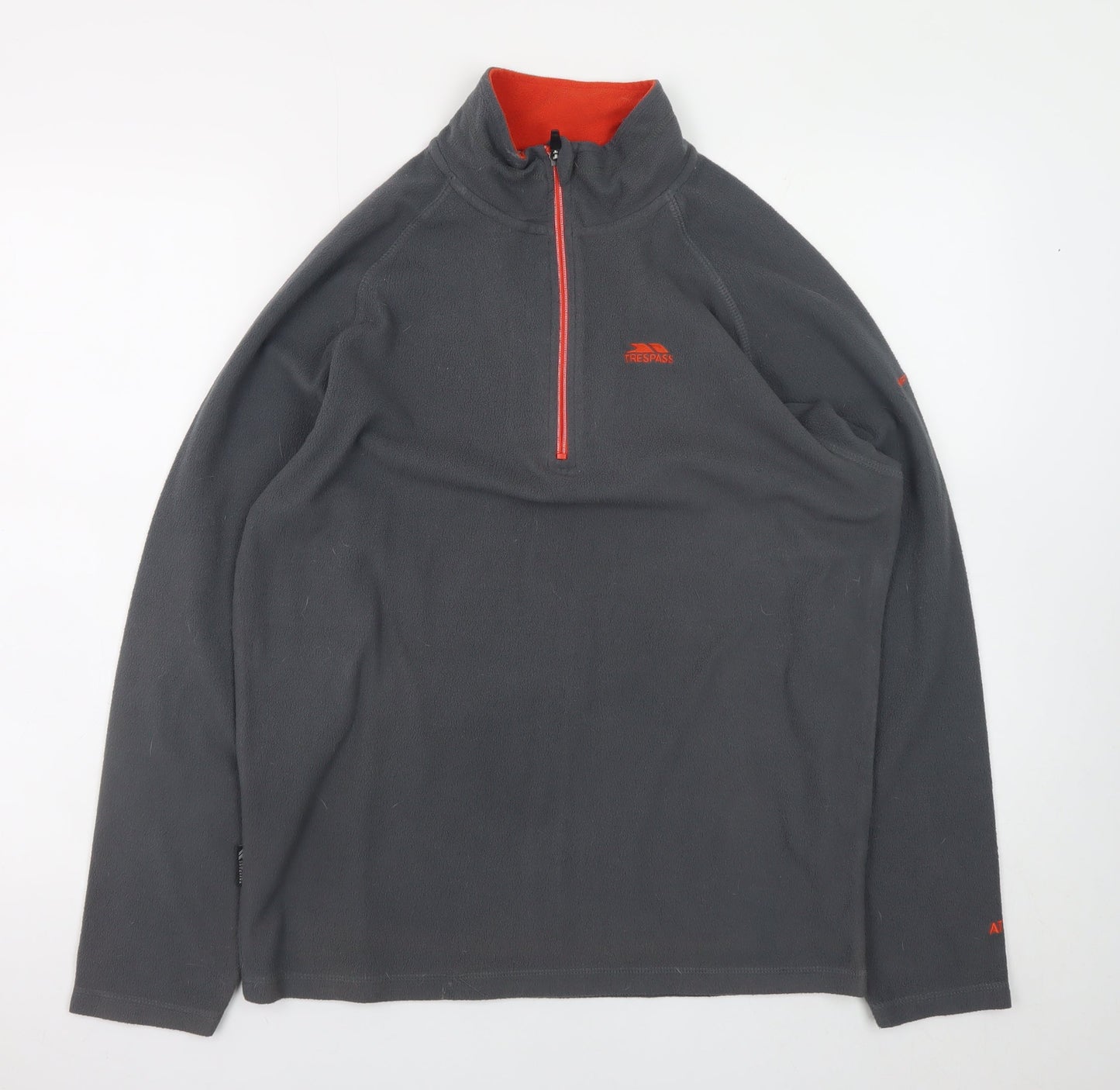 Trespass Men's Grey Fleece 1/4 Zip Pullover Sweatshirt Size M