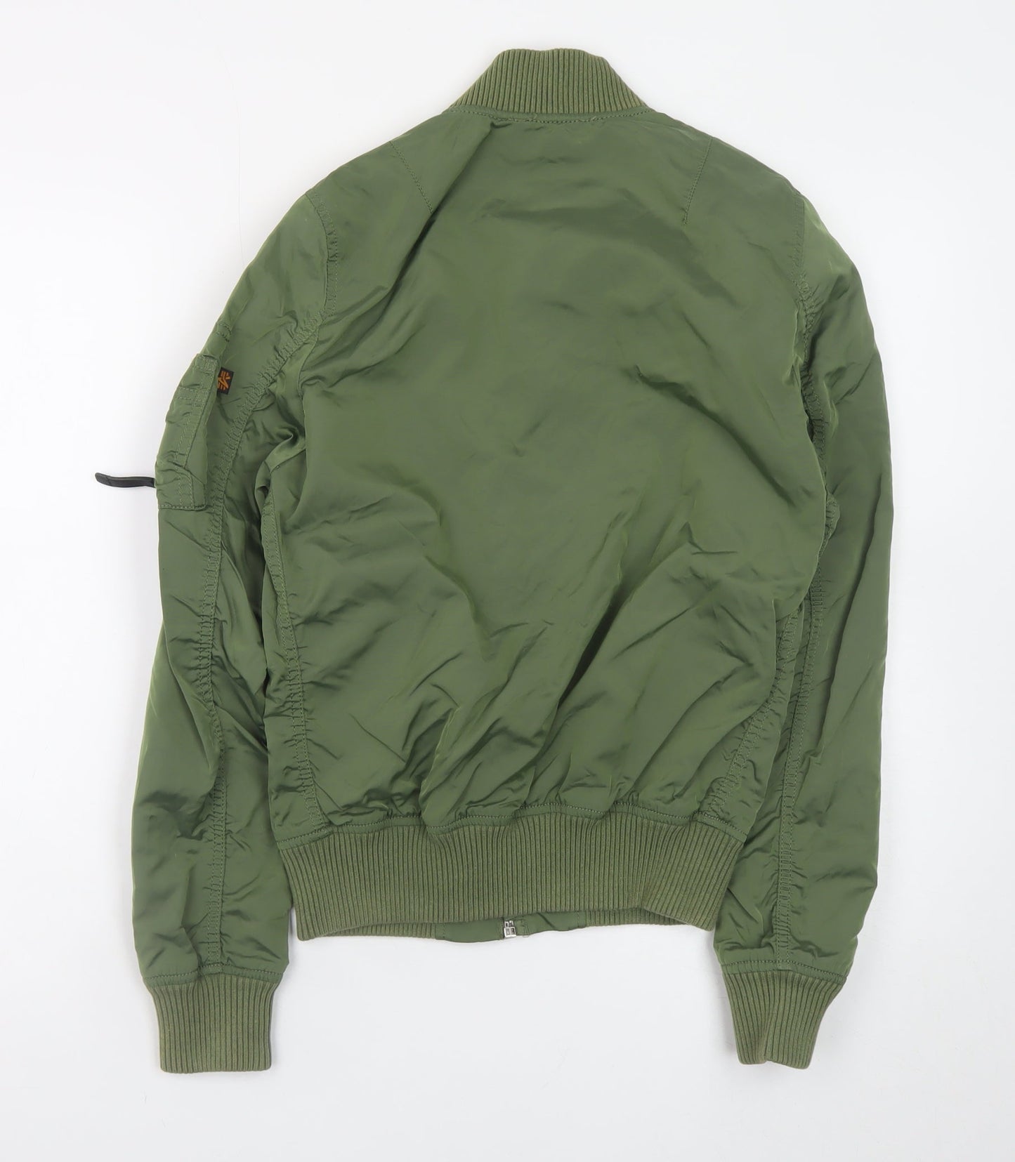 Alpha Industries Men's Green Bomber Jacket Size S Military Style