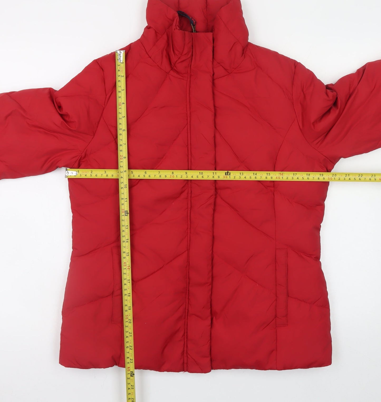 Tommy Hilfiger Men’s Red Puffer Jacket M Winter Nylon Down