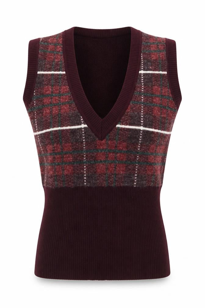 Costa Blanca Women's Multicoloured V-Neck Sleeveless Knit Tank Top Size S