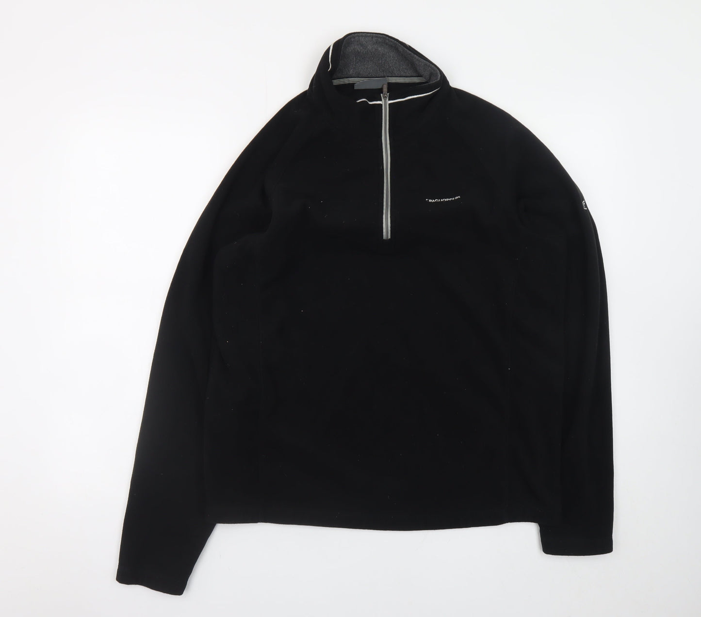 Craghoppers Men’s Black Fleece 1/4 Zip Pullover Sweatshirt Size L