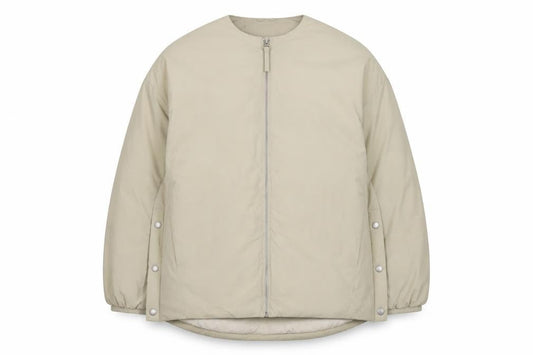 Marks & Spencer Men's Beige Puffer Jacket M Full Zip Mid-Length