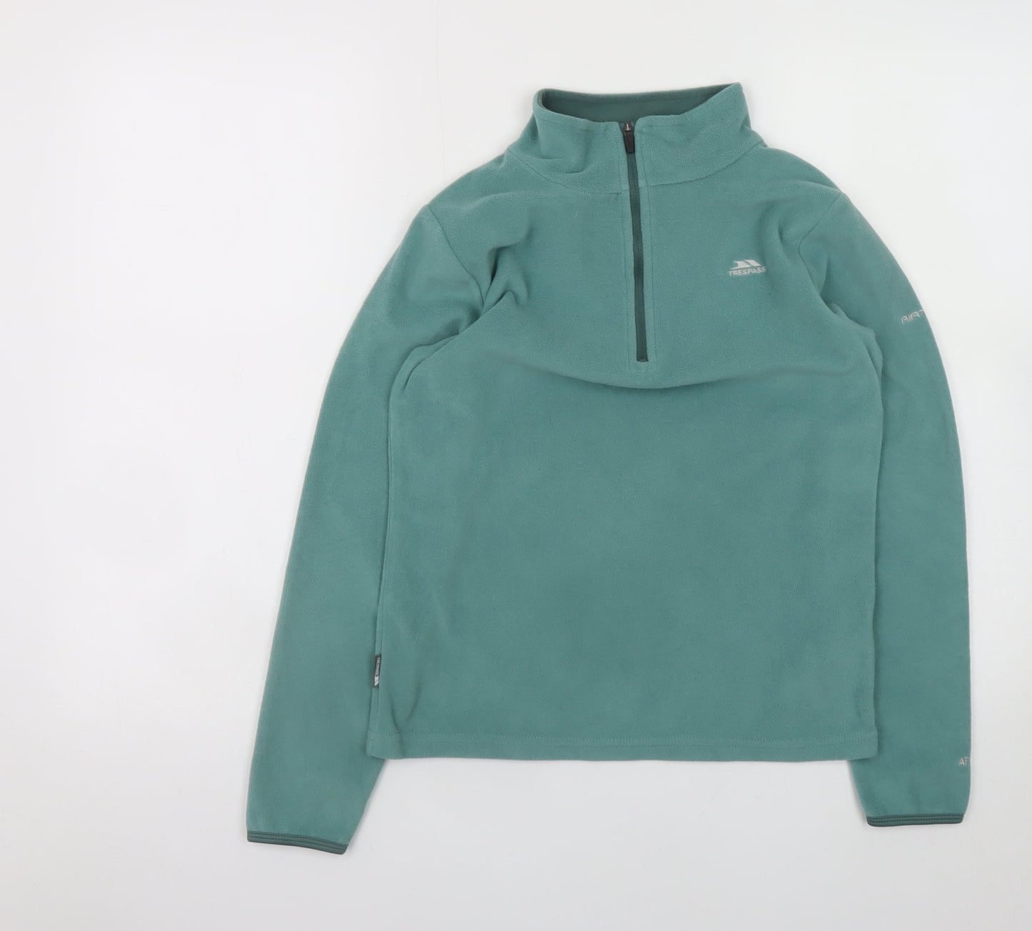 Trespass Girls Green Fleece 1/2 Zip Pullover Sweatshirt 11-12 Years