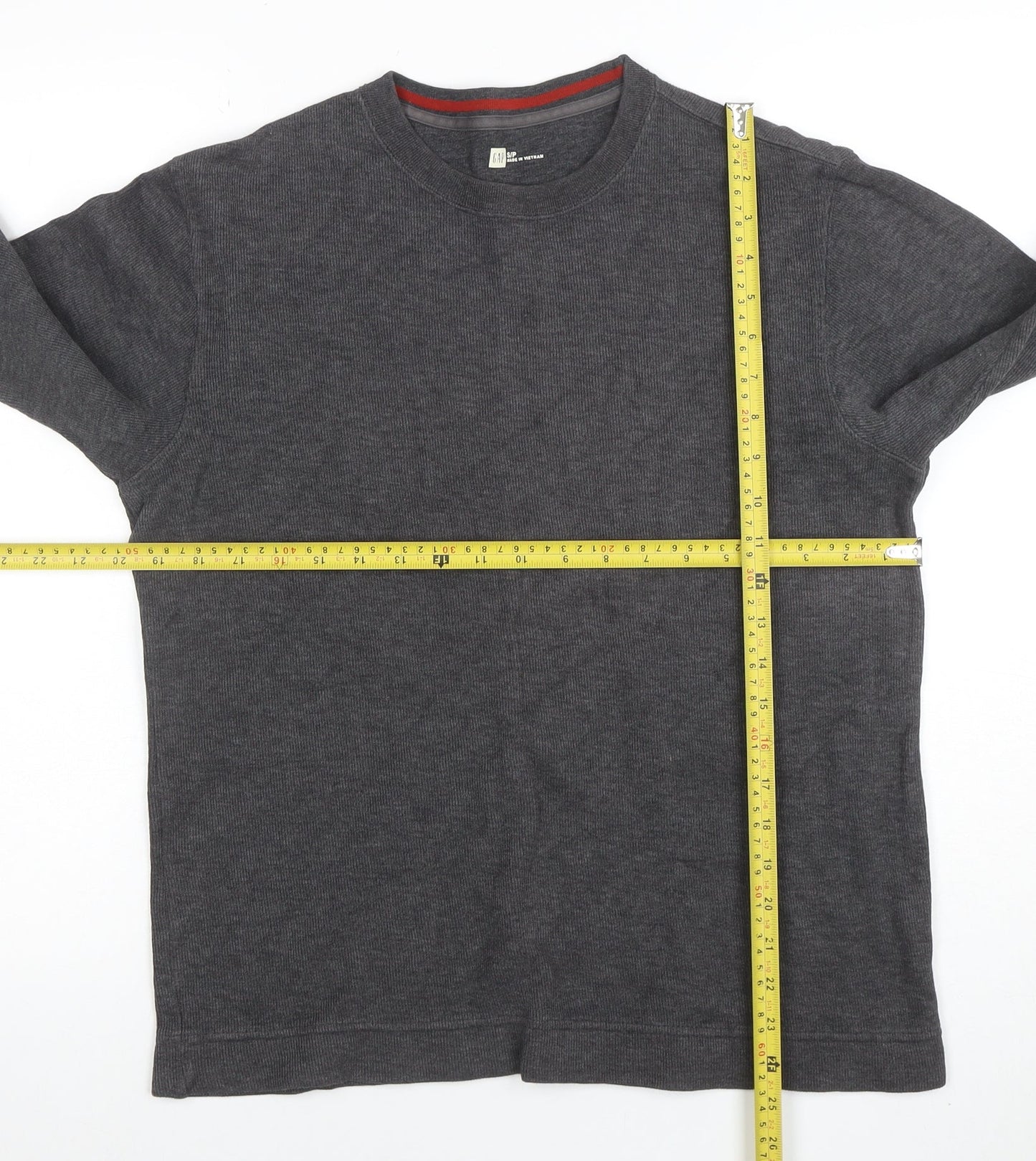 GAP Men's Grey Small Pullover Cotton Long Sleeve Sweatshirt
