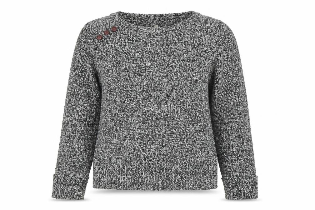 Laura Ashley Womens Grey Size 10 Knit Long Sleeve Pullover Jumper