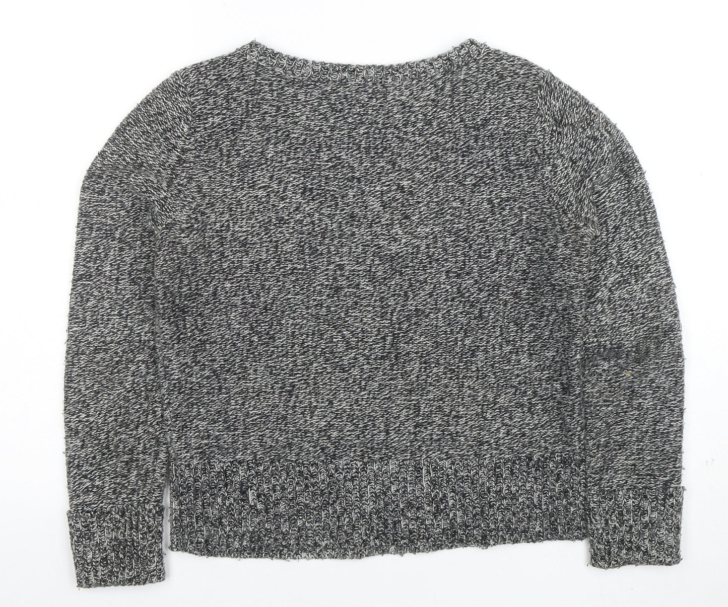 Laura Ashley Womens Grey Size 10 Knit Long Sleeve Pullover Jumper