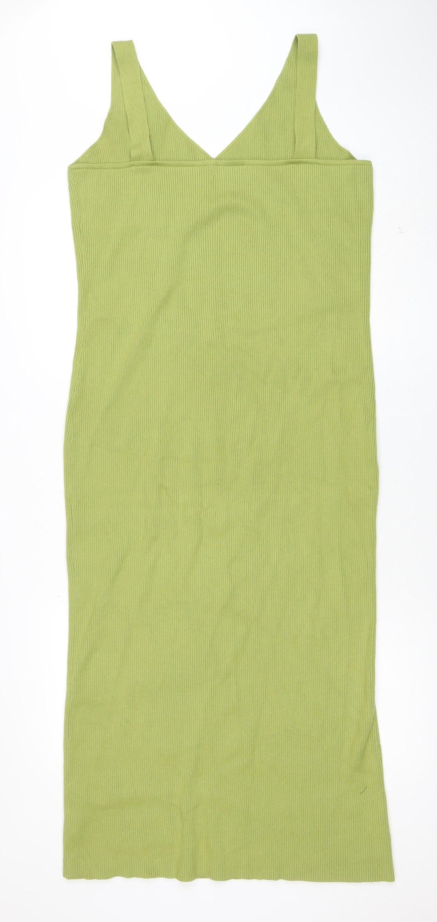 Pretty Lavish Women’s Green Sleeveless Bodycon Midi Dress L