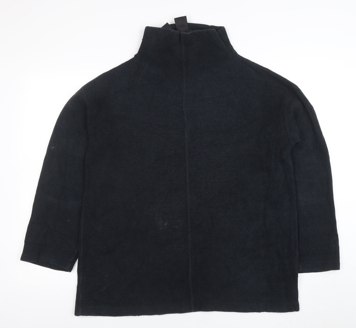 DKNY Jeans Men’s Black High Neck Cotton Pullover Jumper S