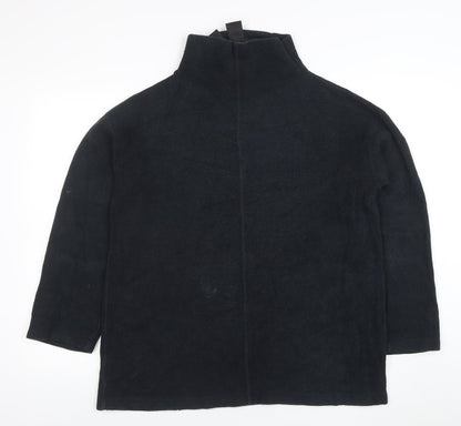 DKNY Jeans Men’s Black High Neck Cotton Pullover Jumper S