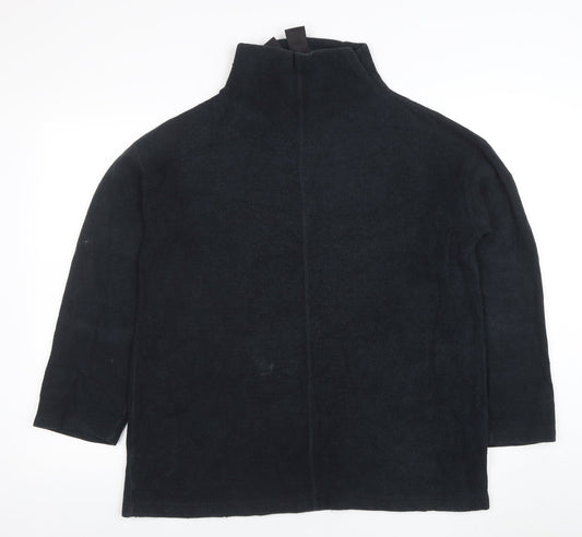 DKNY Jeans Men’s Black High Neck Cotton Pullover Jumper S