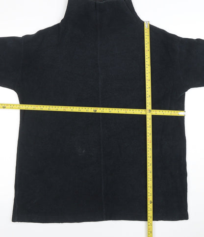 DKNY Jeans Men’s Black High Neck Cotton Pullover Jumper S