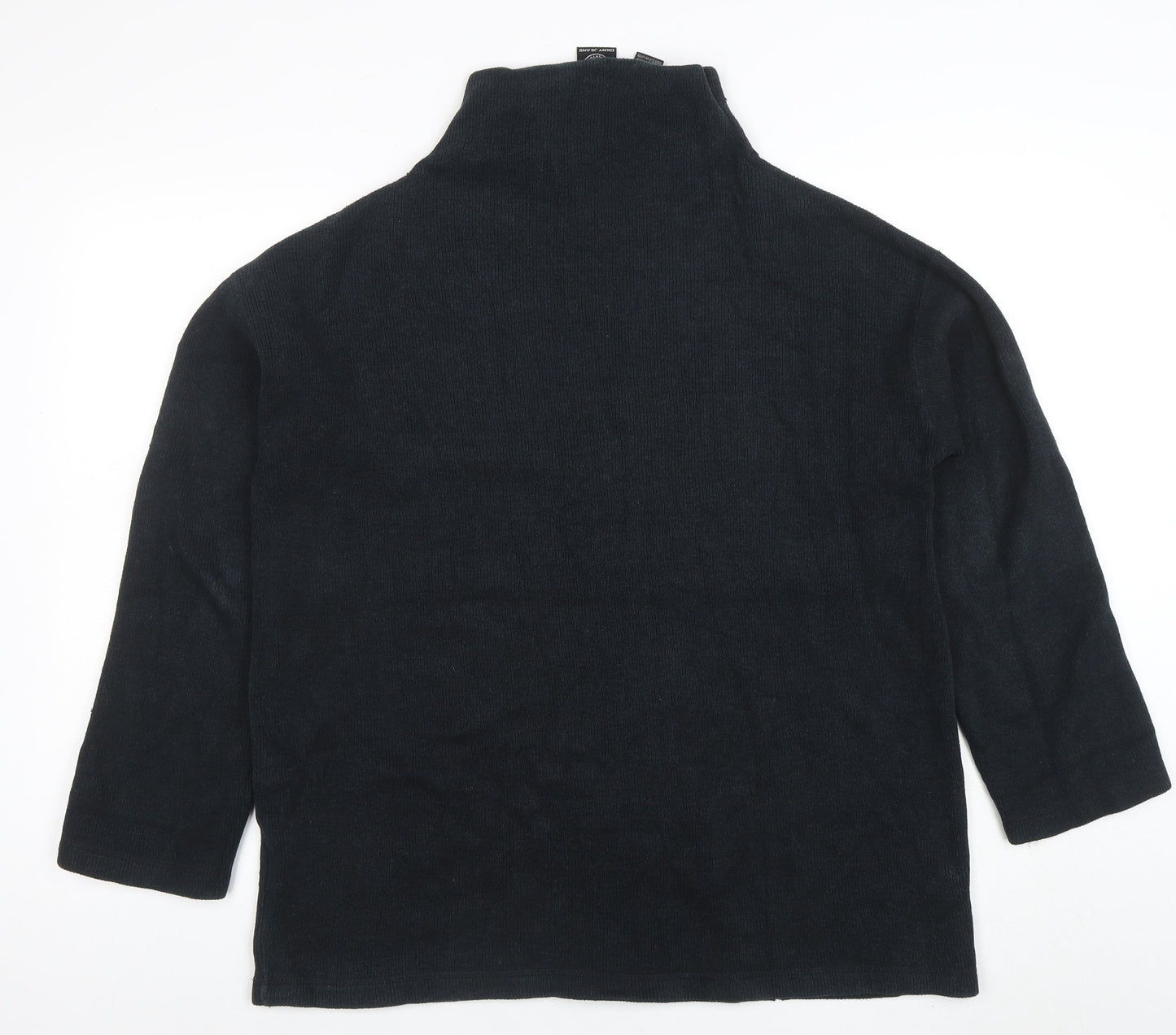 DKNY Jeans Men’s Black High Neck Cotton Pullover Jumper S