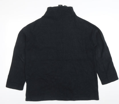 DKNY Jeans Men’s Black High Neck Cotton Pullover Jumper S