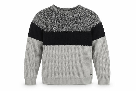 River Island Men's Grey Chunky-Knit Acrylic Pullover Jumper 2XL