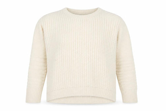 Brave Soul Women Ivory Chunky Knit Crew Neck Jumper Size M