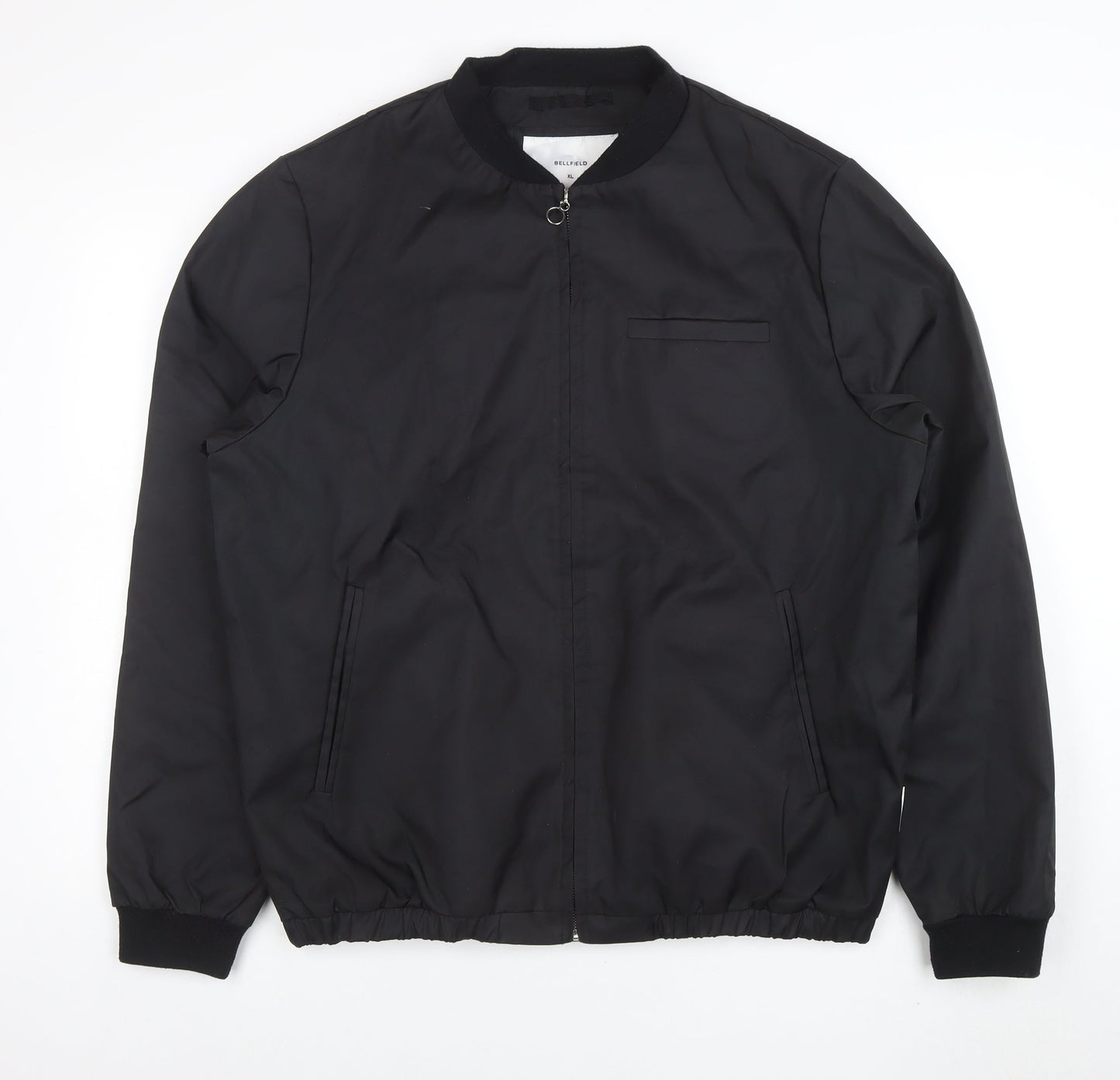 Bellfield Men's Black XL Bomber Jacket Full Zip Casual