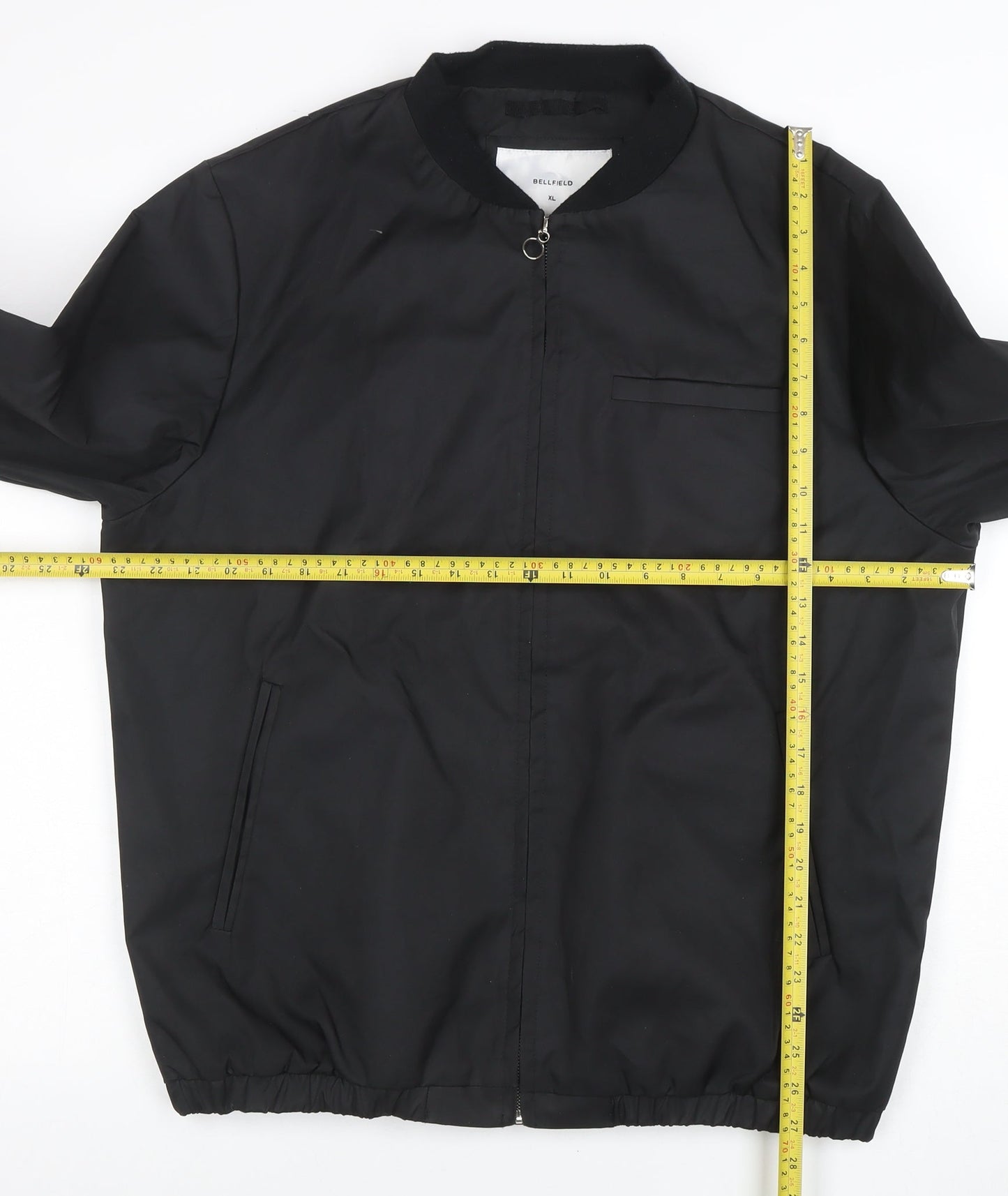 Bellfield Men's Black XL Bomber Jacket Full Zip Casual