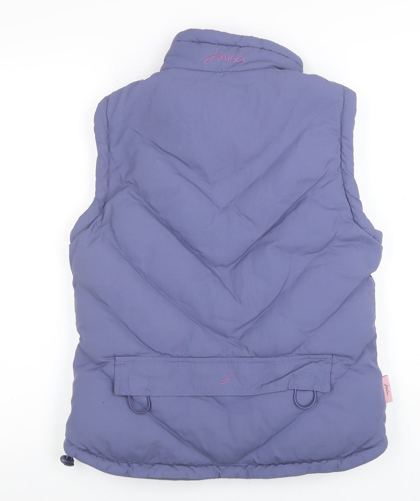 Joules Women's Blue Puffer Waistcoat Size 8 Lightweight Zip