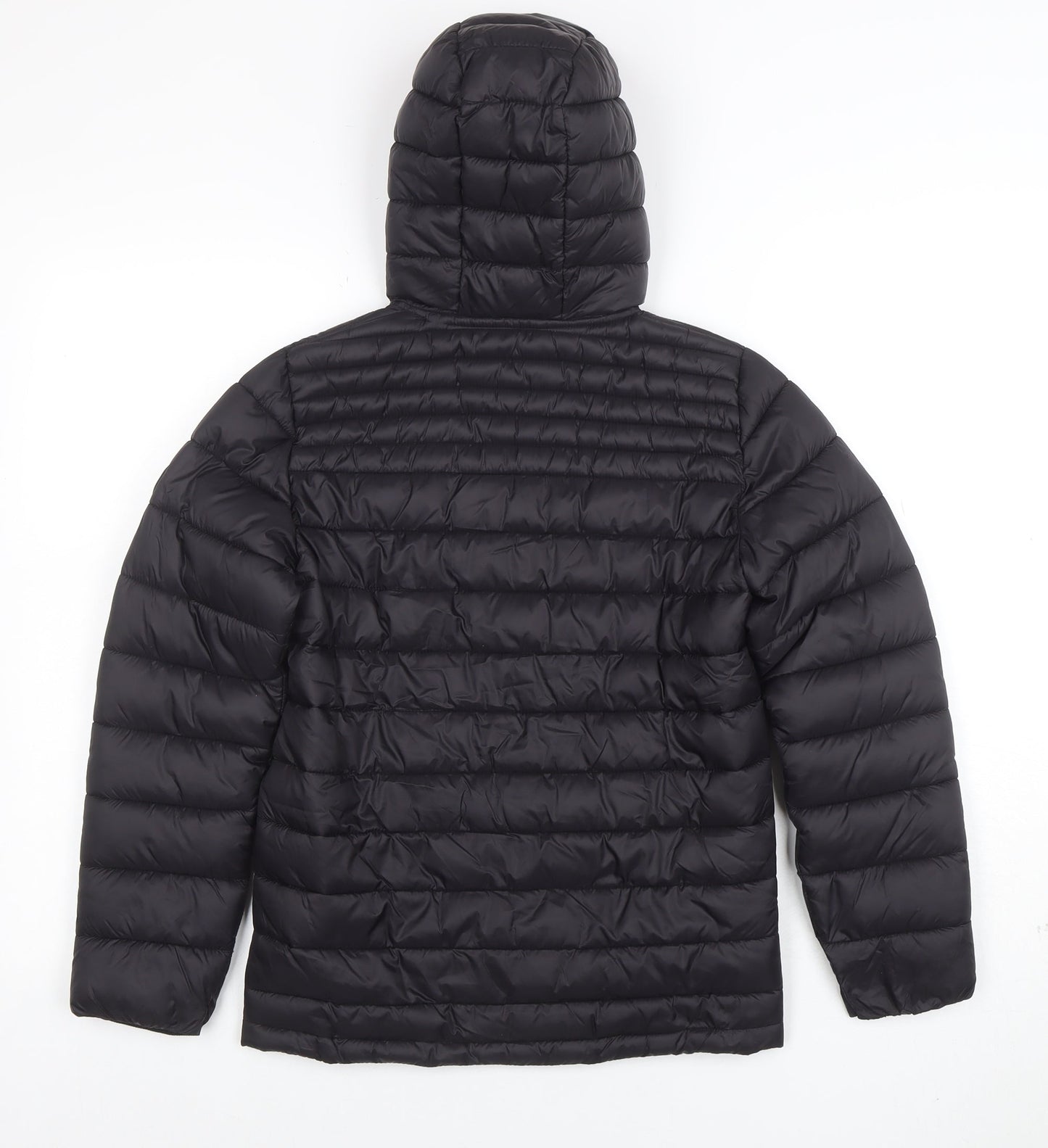 SoulCal & Co Boys Black Hooded Puffer Jacket 11-12 Years Quilted Full Zip