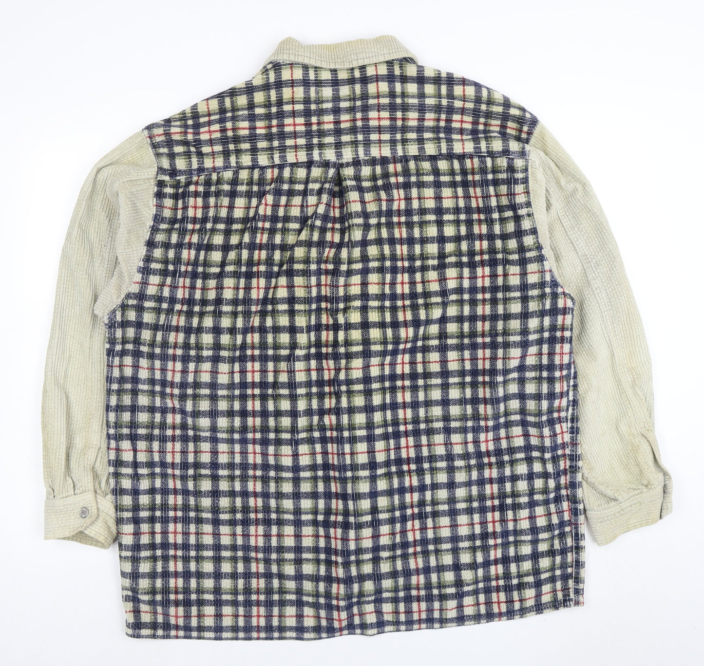 V-Torf Mens Multicoloured Checked Corduroy Zip Jacket Size L