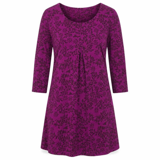 White Stuff Women’s Purple Floral A-Line Jersey Dress Size 10