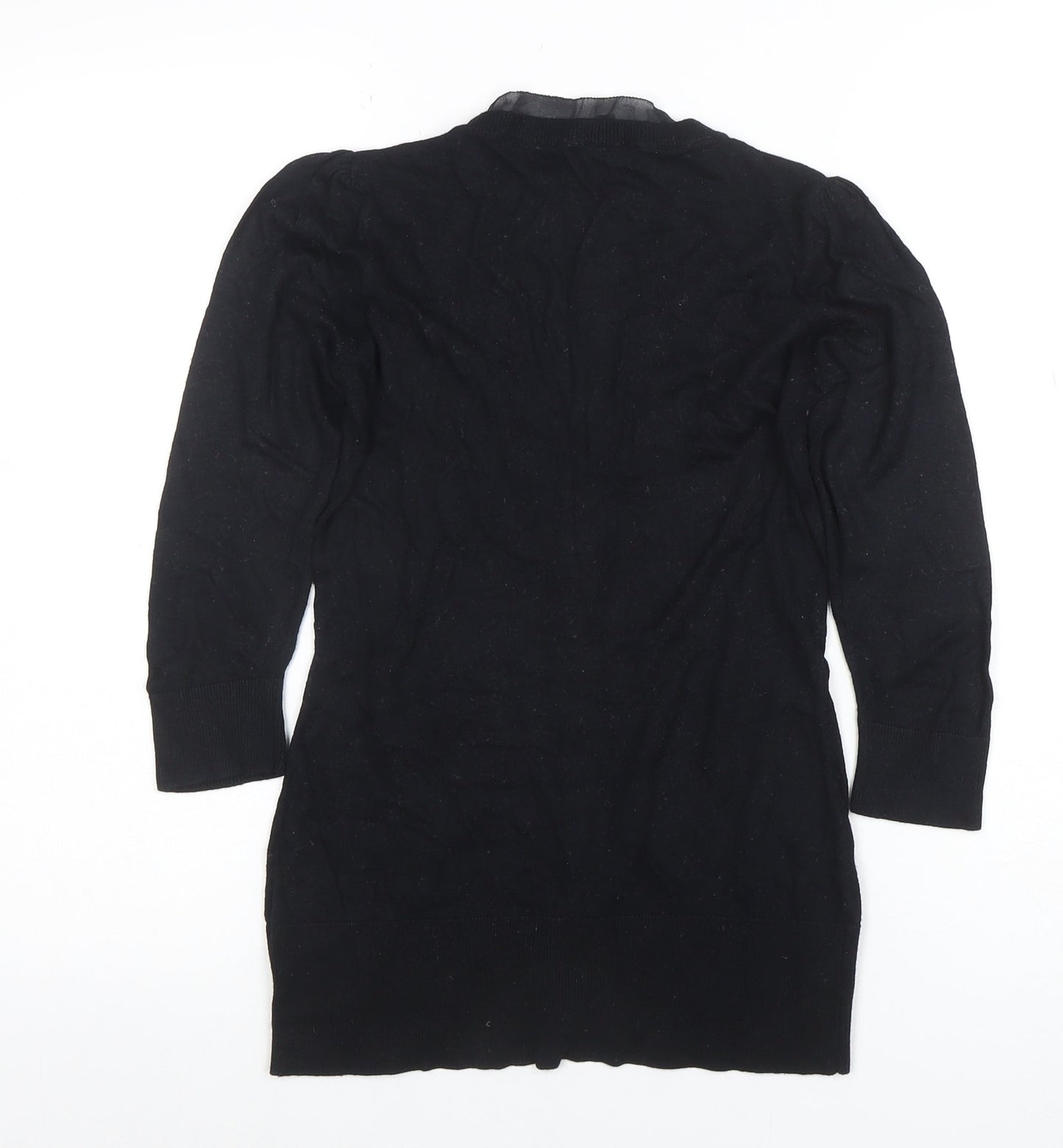 Coast Womens Black Size 8 V-Neck Button Cardigan