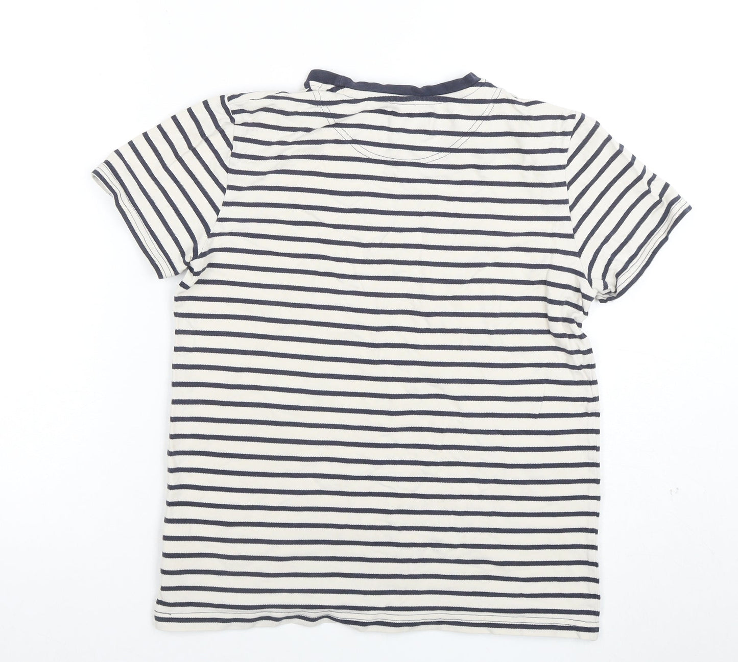 Lyle & Scott Boys Blue Striped Cotton T-Shirt 14-15 Years Regular Fit