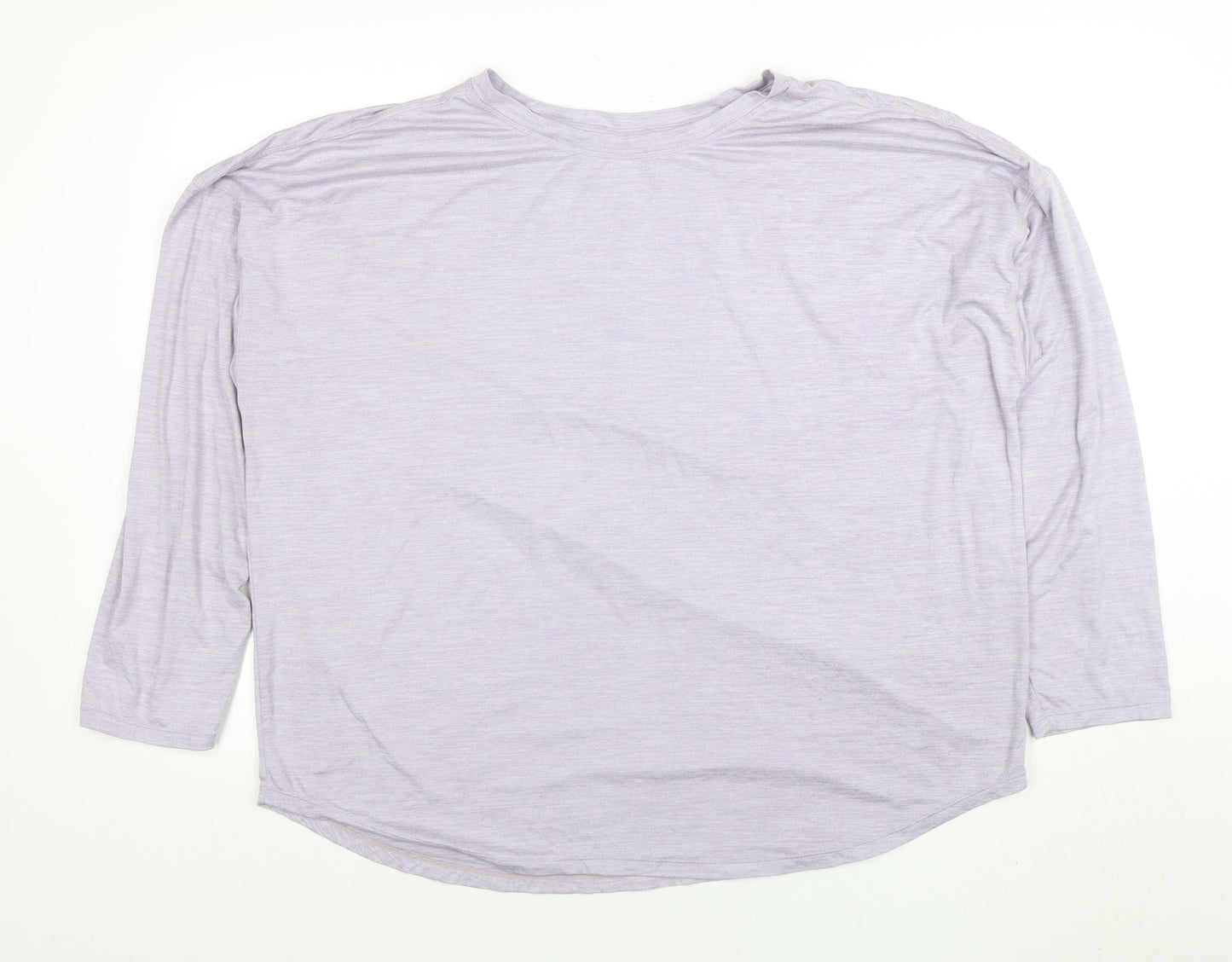 George Women’s 2XL Lilac 3/4 Sleeve Relaxed Fit Active T-Shirt