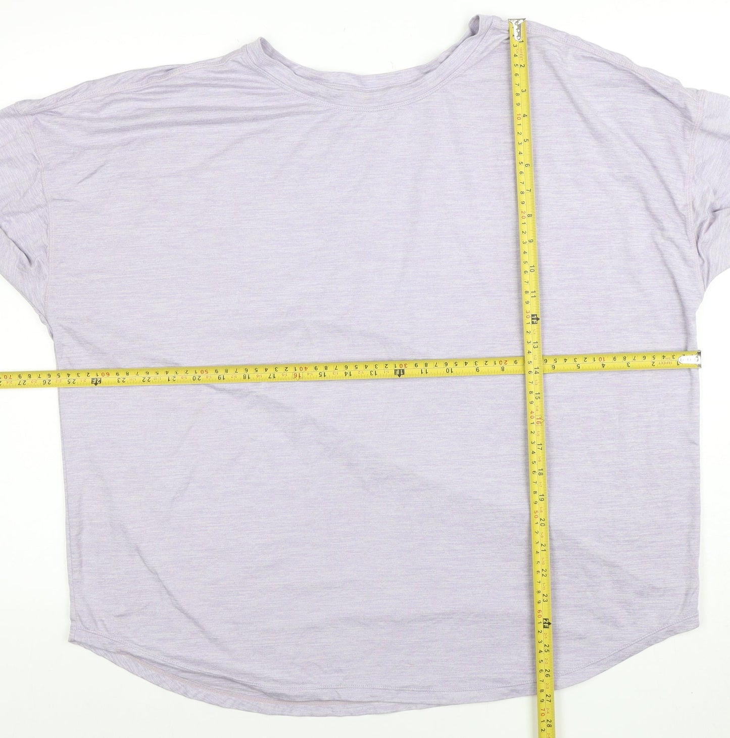 George Women’s 2XL Lilac 3/4 Sleeve Relaxed Fit Active T-Shirt