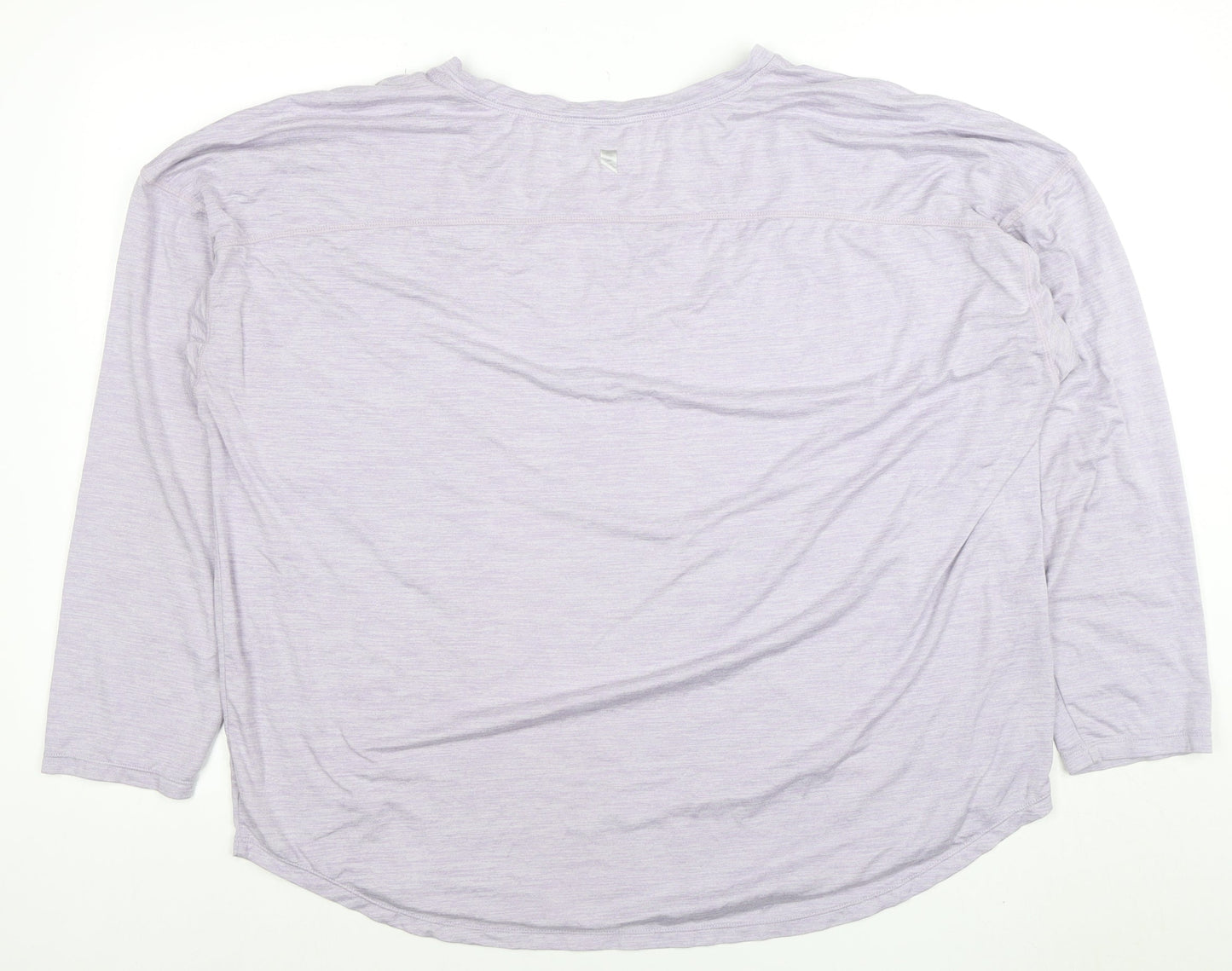 George Women’s 2XL Lilac 3/4 Sleeve Relaxed Fit Active T-Shirt